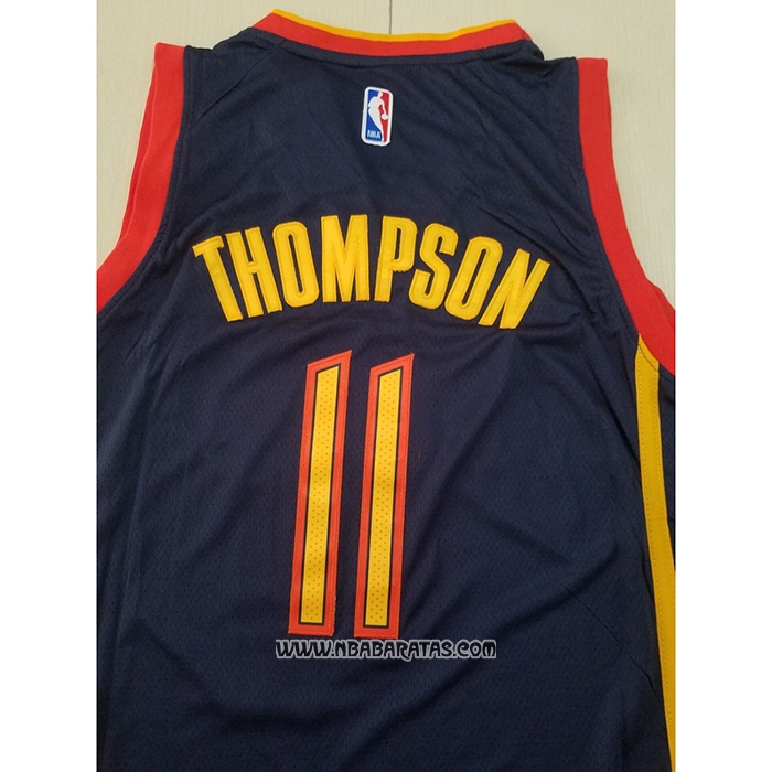 Camiseta Golden State Warriors Klay Thompson #11 Ciudad 2020-21 Negro